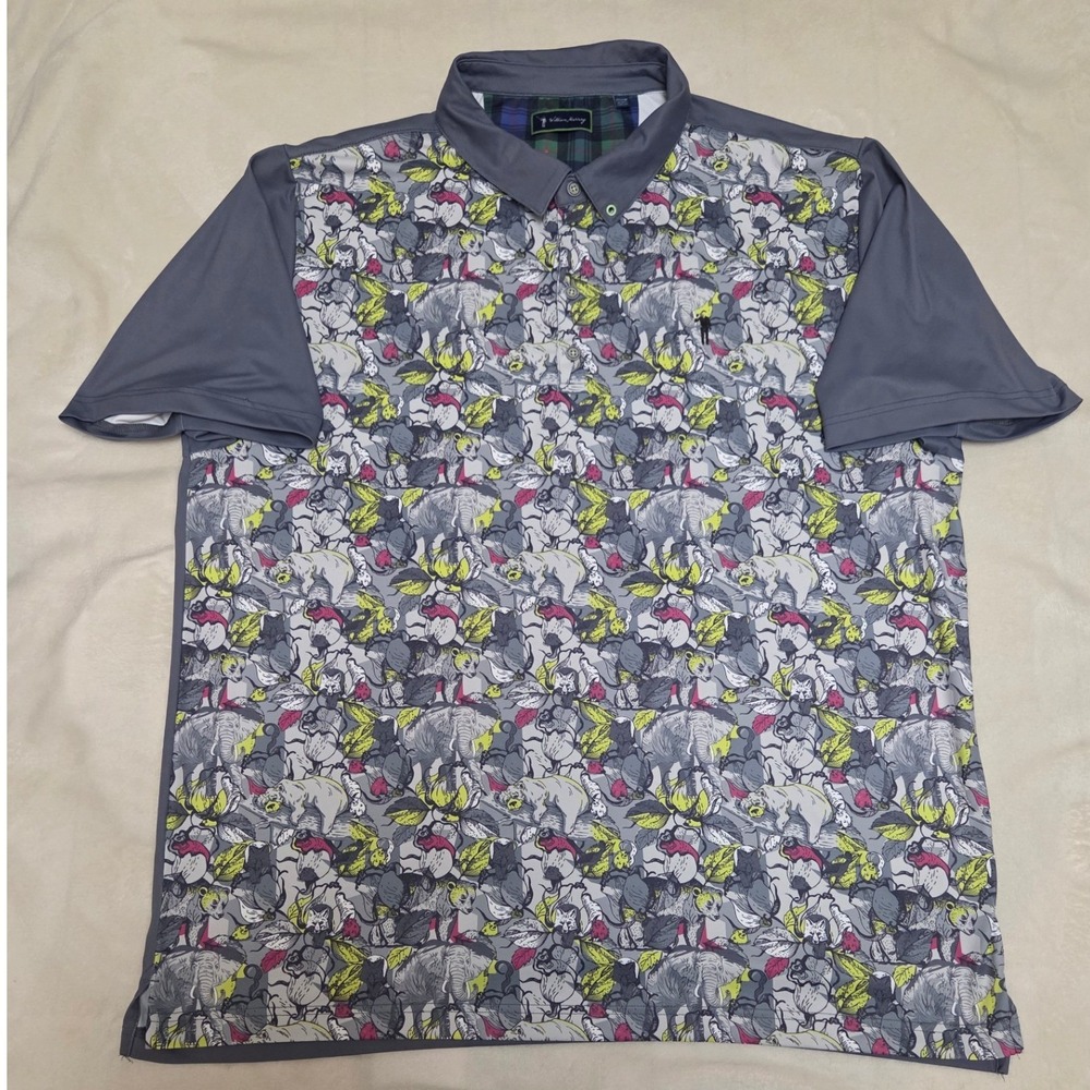 WILLIAM "BILL" MURRAY GOLF MENS XXL THE JUNGLE SHORT SLEEVE PERFORMANCE POLO